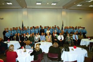 Twenty-five cardiac arrest survivors and their rescuers in the John P. McGovern Museum of Health and Medical Science on November 20, 2003. Sponsored by Medilife of Houston.