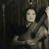 Lydia Mendoza was well known for her talent singing and playing the baho sexto, alonge with her traditional Mexican dress, which endeared her to Mixicanos and Tejanos alike. Photo courtesy of the Lydia Mendoza Collection, Houston Public Library MSS0123-0016.